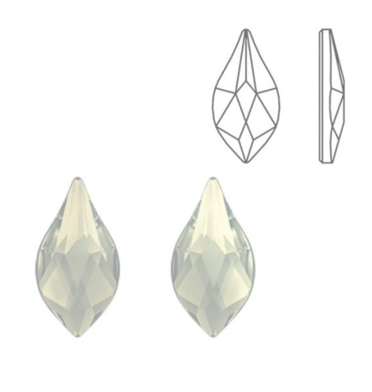 Swarovski® Flatback Flame White Opal 10mm