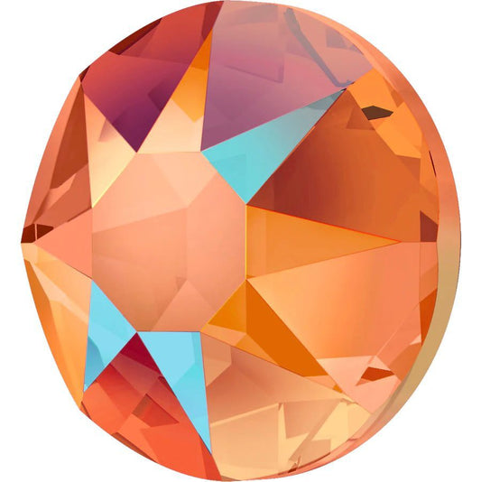 Swarovski® Nail Crystals Flat Rund Tangerine Shimmer SS16