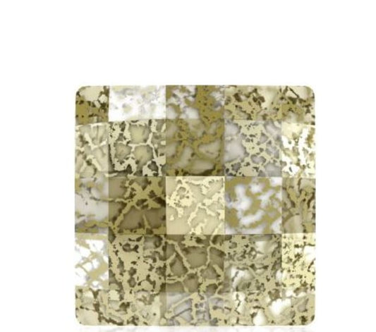 Swarovski® Flatback Chessboard Gold Patina 8mm