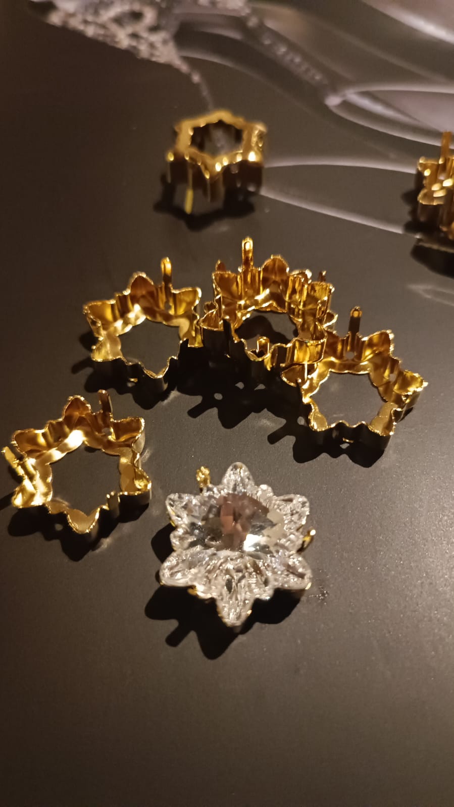 Swarovski® Fassung Edelweiss Gold 23mm