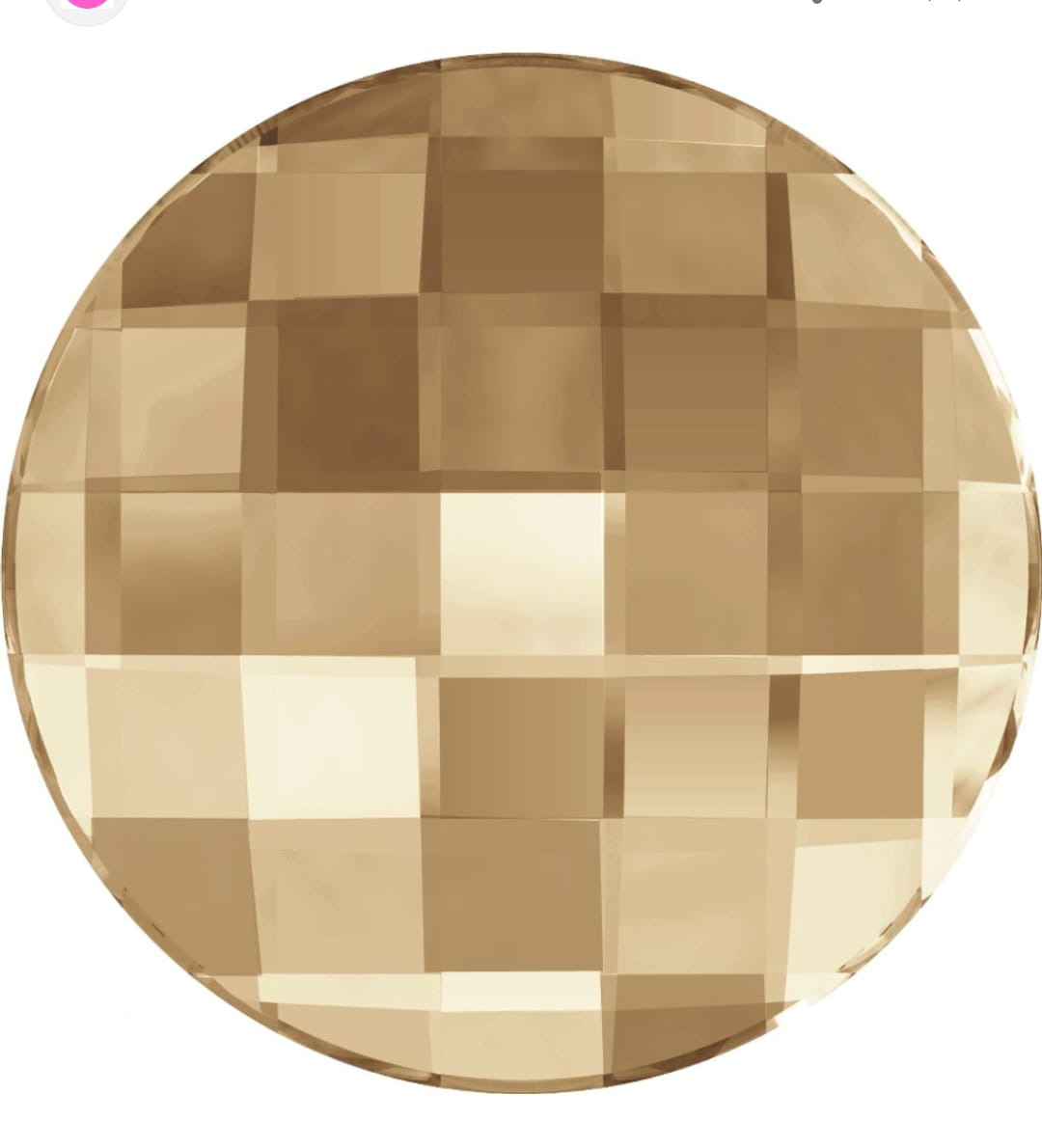 Swarovski® Flatback Hotfix Chessboard Golden Shadow 14mm