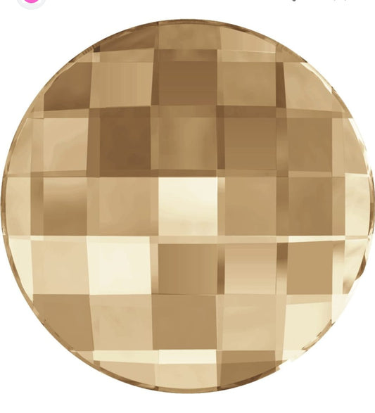 Swarovski® Flatback Hotfix Chessboard Golden Shadow 10mm