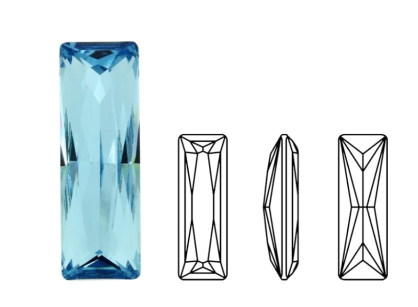 Swarovski® Fancy Princess Baguette Aquamarine 24x8mm