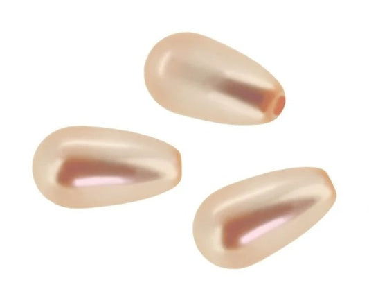 Swarovski® Pearls Drop Pearl Half-Drilled Peach 15x8mm