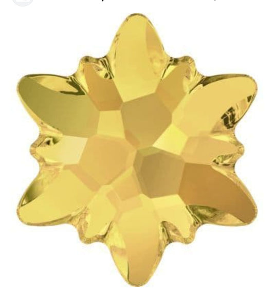 Swarovski® Flatback Edelweiss Metallic Sunshine 14mm