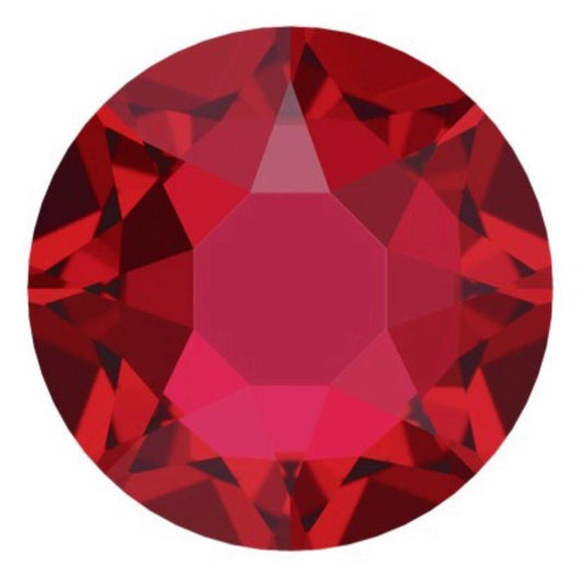 Swarovski® Nail Crystals Flat Rund Scarlet SS30