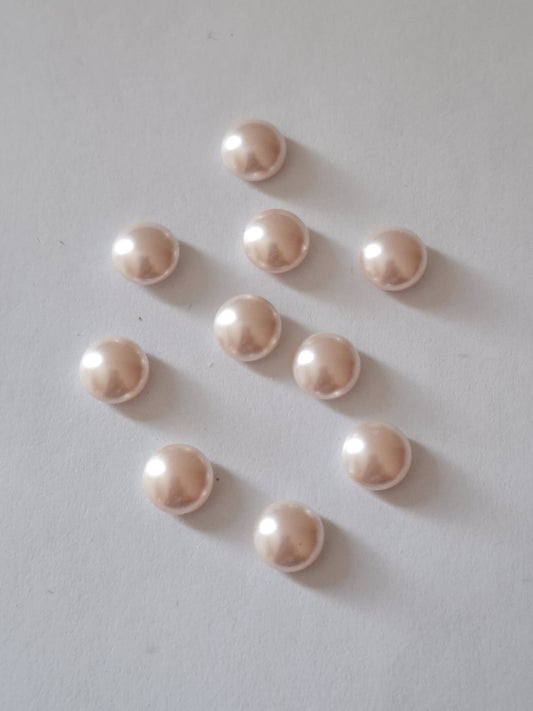 Swarovski® Pearl Cabochon Half Drilled Rosaline 8mm