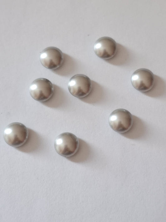 Swarovski® Pearl Cabochon Half Drilled Light Grey 8mm