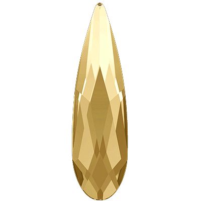 Swarovski® Nail Crystals Flat Raindrop Crystal Golden Shadow 14x3.9mm