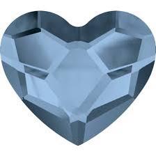 Swarovski® Flatback Hotfix Heart Denim Blue 6mm