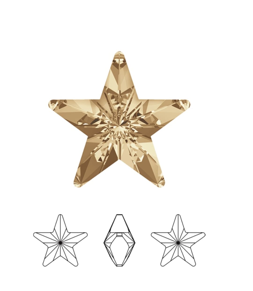 Swarovski® Fancy Star Golden Shadow 5mm