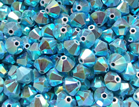 Swarovski® Beads Bicone Turquoise Aurore Boreale 2X 3mm