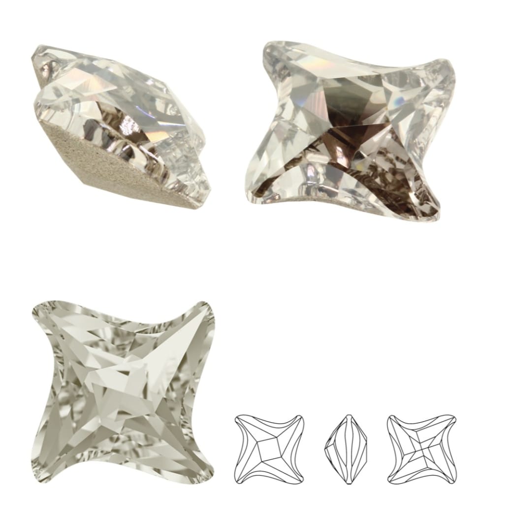 Swarovski® Fancy Twister Silver Shade 17mm