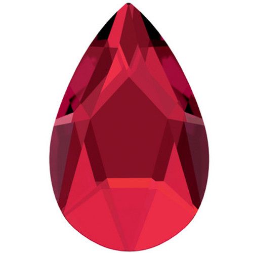 Swarovski® Nail Crystals Flat Pear Scarlet 14x9mm