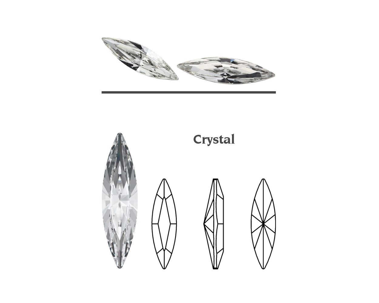 Swarovski® Fancy Sphinx Eye Crystal 48x13mm