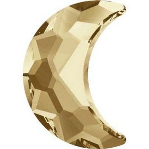 Swarovski® Nail Crystals Flat Moon Golden Shadow 14x9.5mm