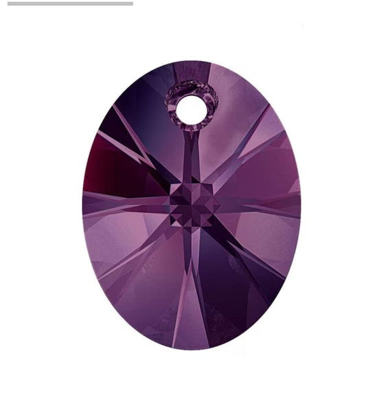 Swarovski® Anhänger Xilion Oval Amethyst 12mm