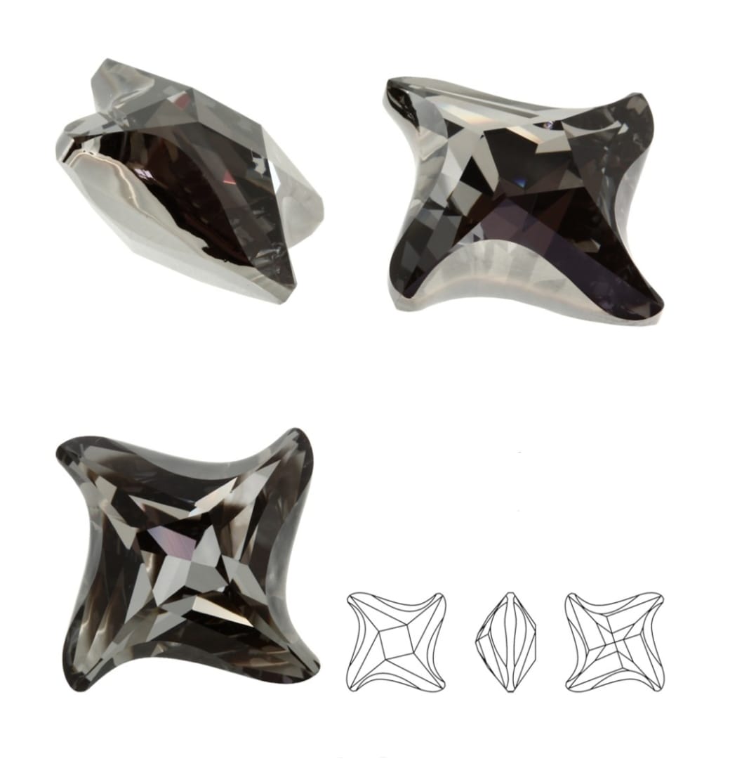 Swarovski® Fancy Twister Silver Night 17mm