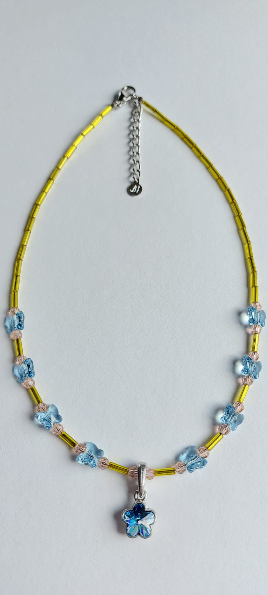 6949 Vintage Necklace mit Swarovski Beads 40cm