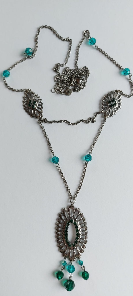 6975 Vintage Necklace made with Swarovski Kristallen 80cm