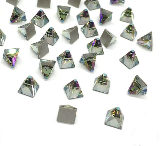 Swarovski® Flatback Square Spike Black Diamond 4x4mm