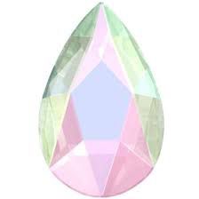 Swarovski® Nail Crystals Flat Pear Crystal Aurore Boreale 18x13mm