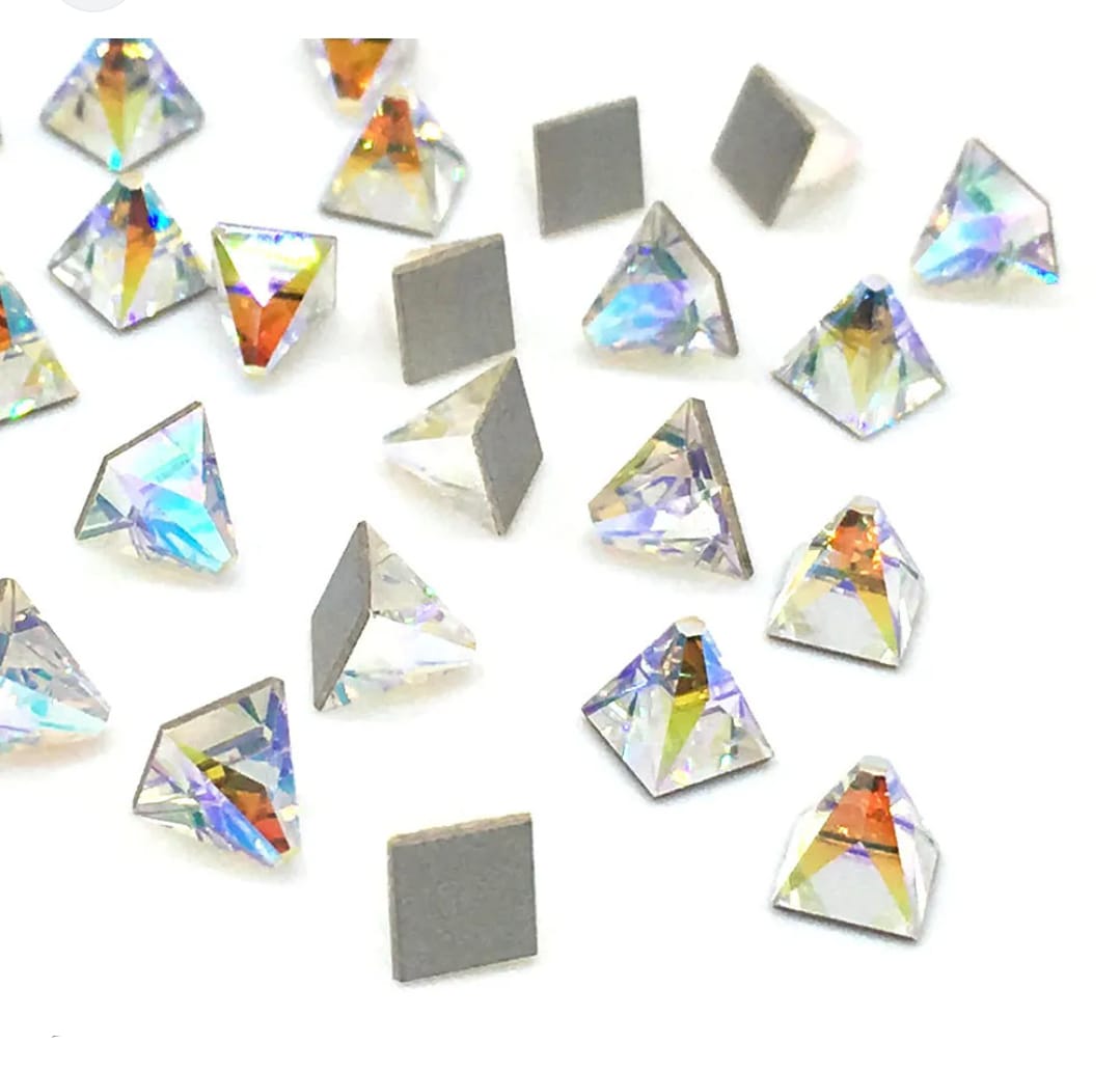 Swarovski® Flatback Square Spike Aurore Boreale 4x4mm