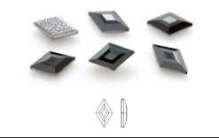 Swarovski® Nail Crystals Flat Diamond Jet Hematite Unfoiled 5x3mm