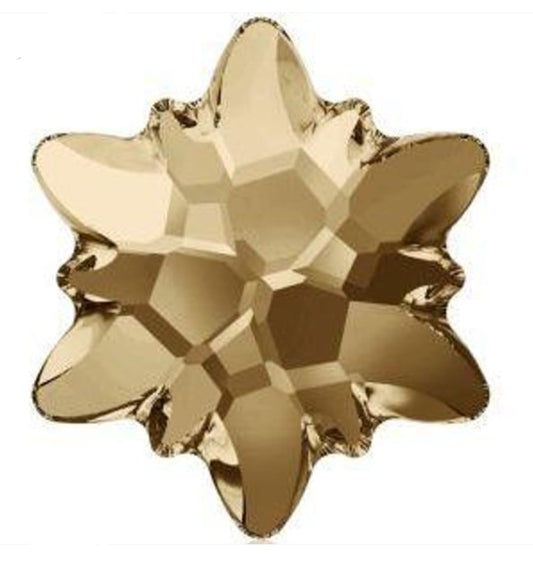 Swarovski® Flatback Edelweiss Golden Shadow 14mm