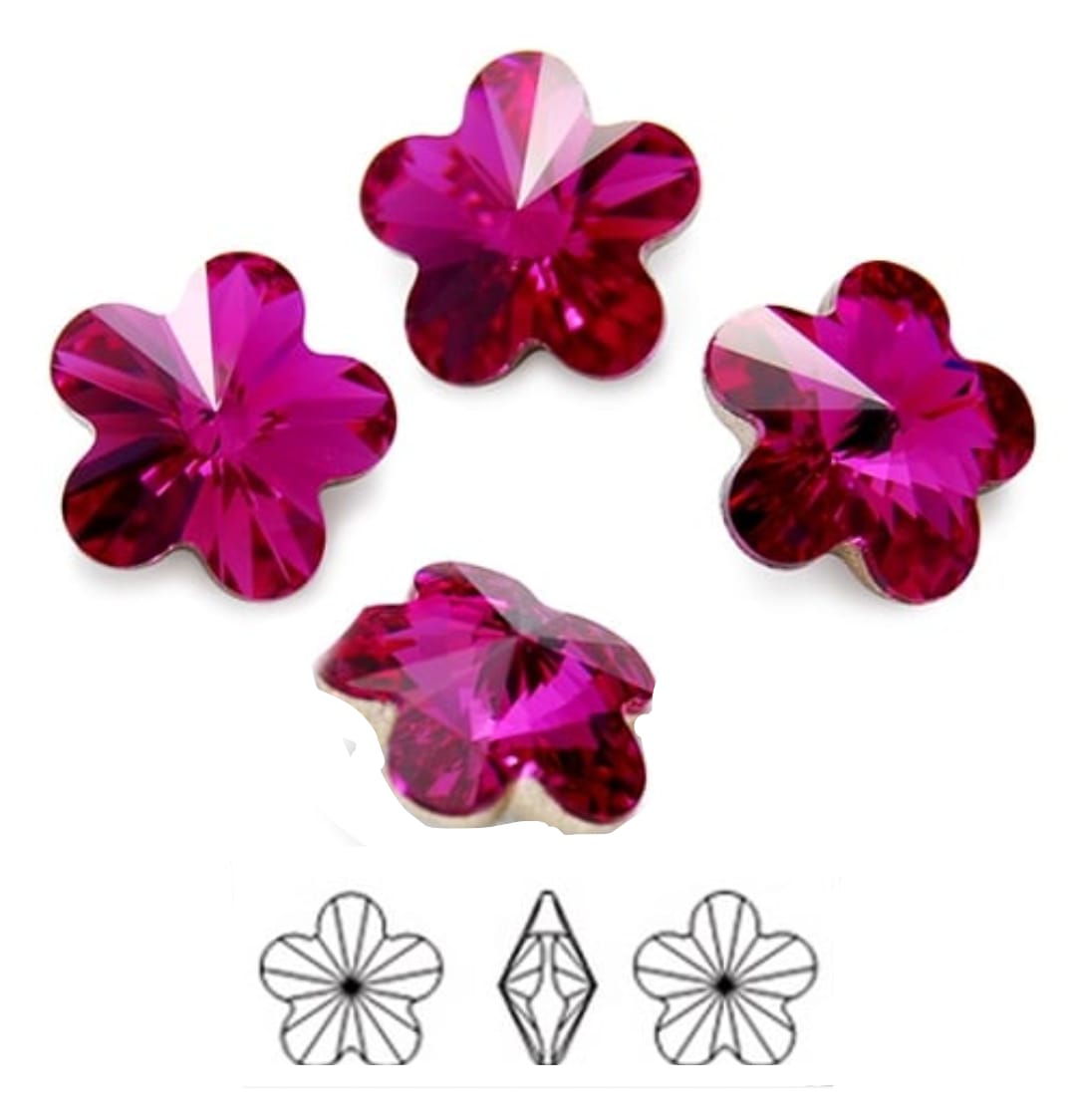 Swarovski® Fancy Flower Fuchsia 10mm