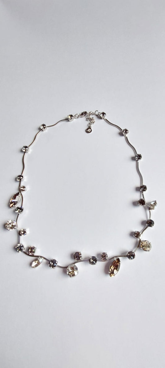 6951 Vintage Necklace mit Swarovski Crystal 40cm