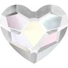 Swarovski® Flatback Hotfix Heart Aurore Boreale 6mm