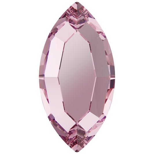 Swarovski® Flatback Hotfix Navette Light Rose 8x4mm