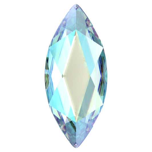 Swarovski® Flatback Marquise Aquamarine Shimmer 14mm