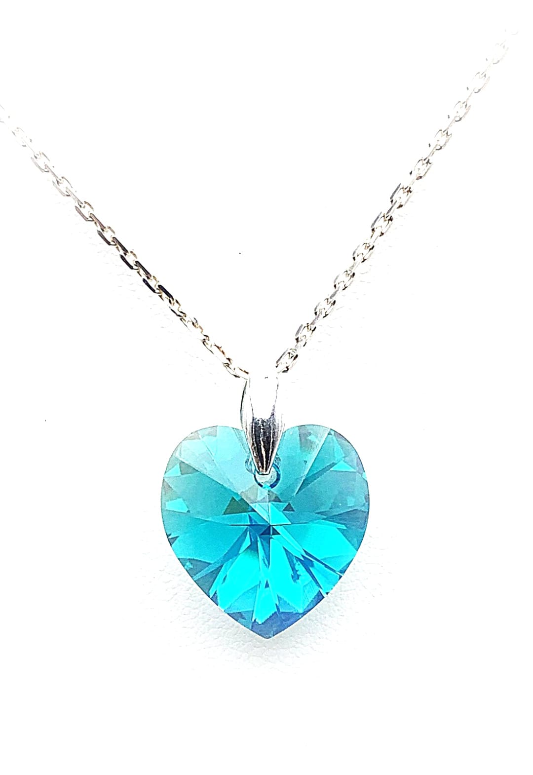 Swarovski® Anhänger Heart Blue Zircon Aurora 14mm