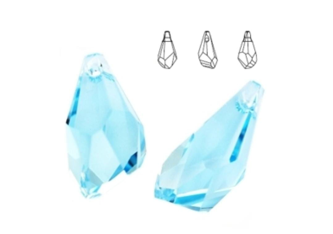 Swarovski® Anhänger Polydrop Aquamarine 21mm