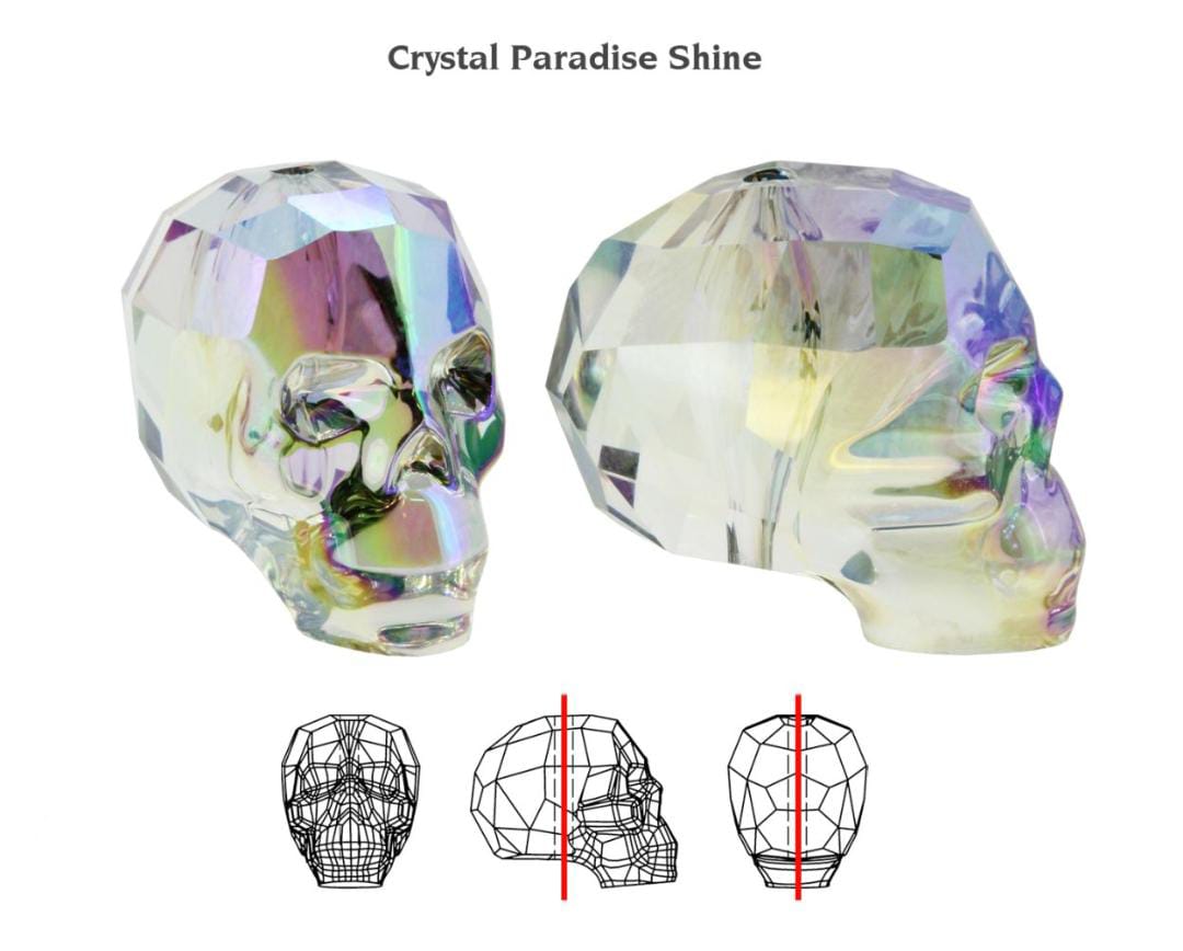 Swarovski® Beads Skull Paradise Shine 19mm