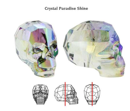 Swarovski® Beads Skull Paradise Shine 13mm