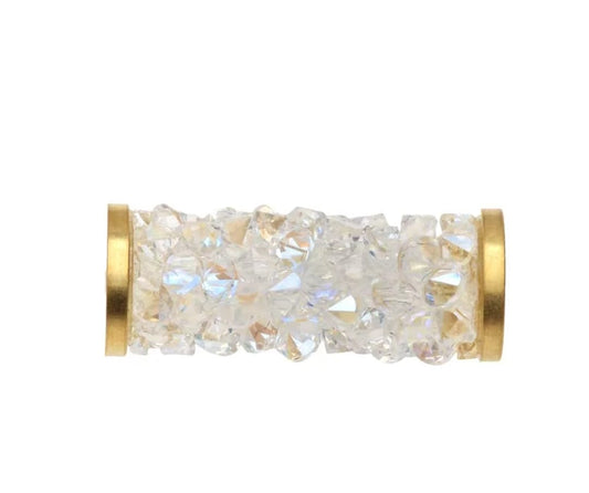 Swarovski® Beads Fine Rocks Tube Moonlight Gold 15x6.7mm