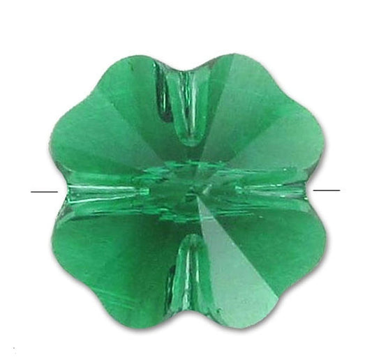 Swarovski® Beads Clover Dark Moss Green 8mm