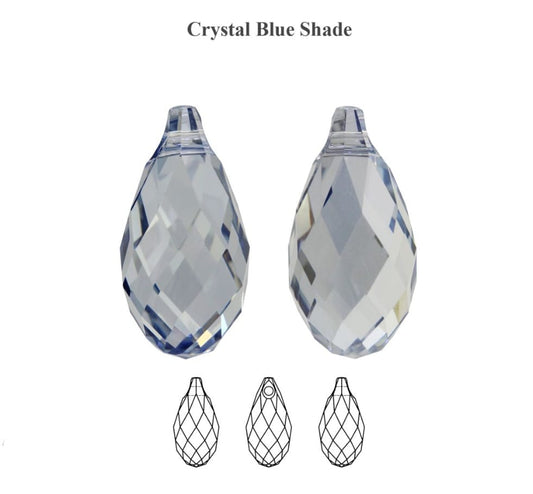 Swarovski® Anhänger Briolette Blue Shade 13x6.5mm