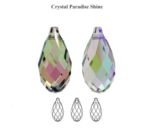 Swarovski® Anhänger Briolette Paradise Shine 13x6.5mm