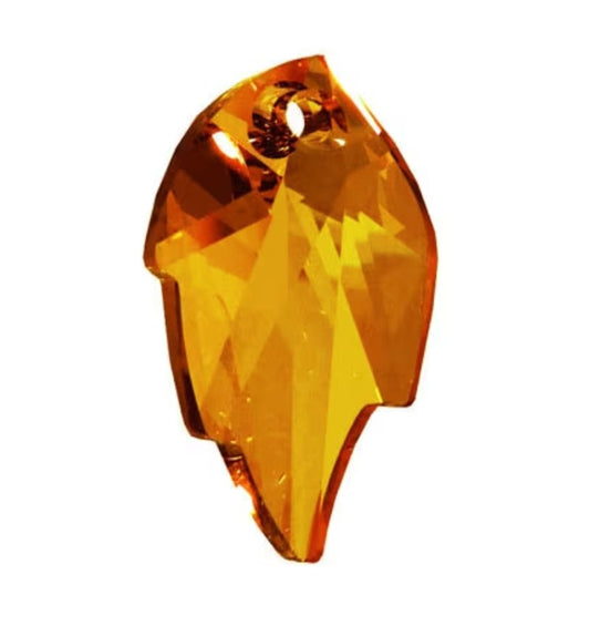 Swarovski® Anhänger Leaf Topaz 32x20mm