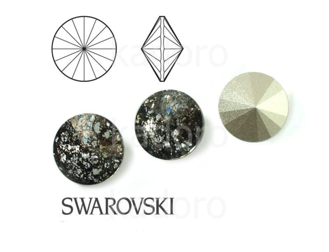 Swarovski® Rivoli Black Patina 14mm