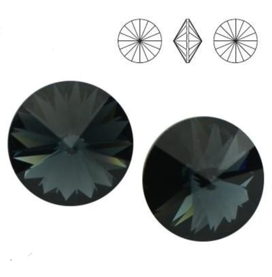 Swarovski® Rivoli Graphite 8mm