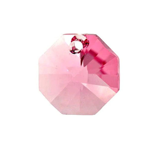 Swarovski® Anhänger Octagon Light Rose 14mm