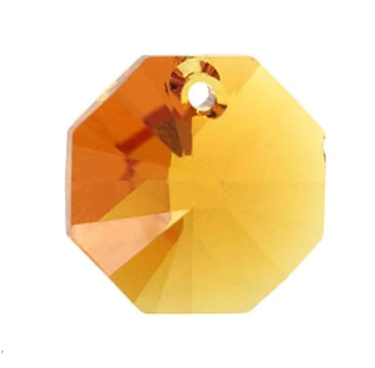 Swarovski® Anhänger Octagon Light Topaz 14mm