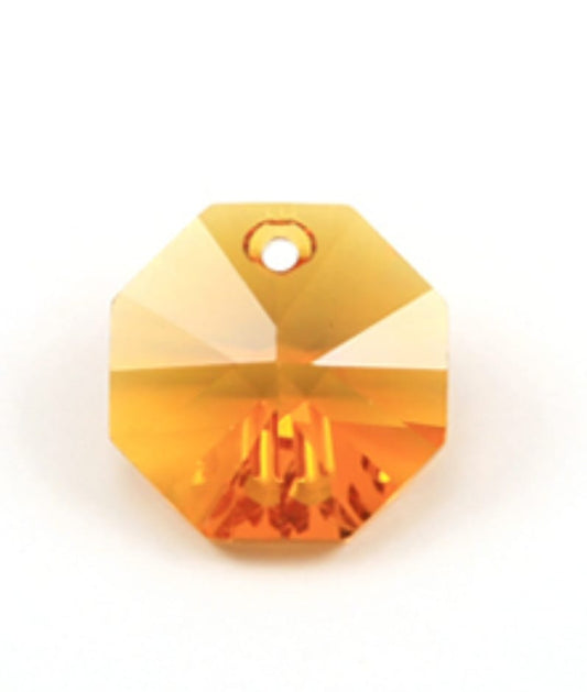 Swarovski® Anhänger Octagon Topaz 14mm