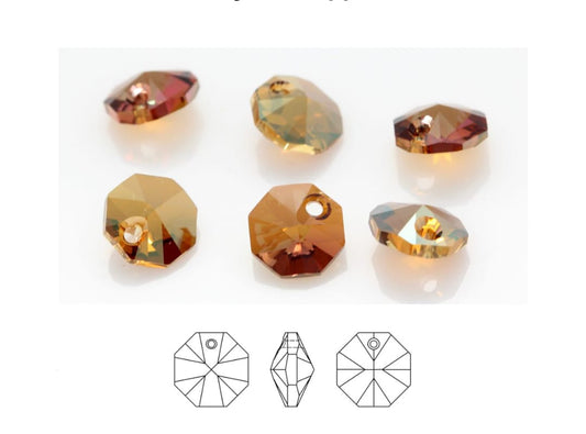 Swarovski® Anhänger Octagon Copper 14mm