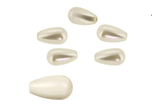 Swarovski® Pearls Drop Pearl Half-Drilled Cream 15x8mm